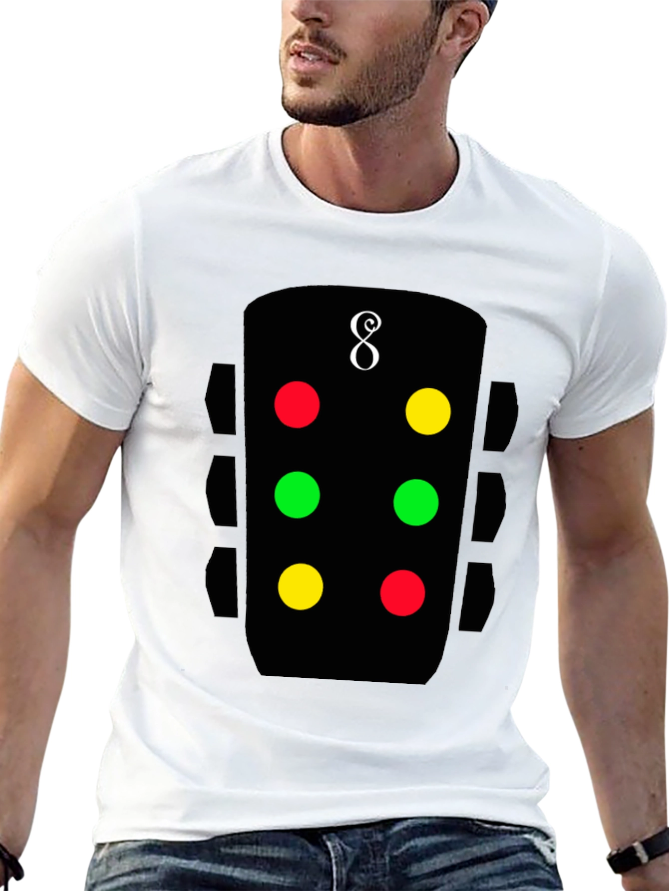 8-Ball Inspired Graphic Tee - Funky & Stylish