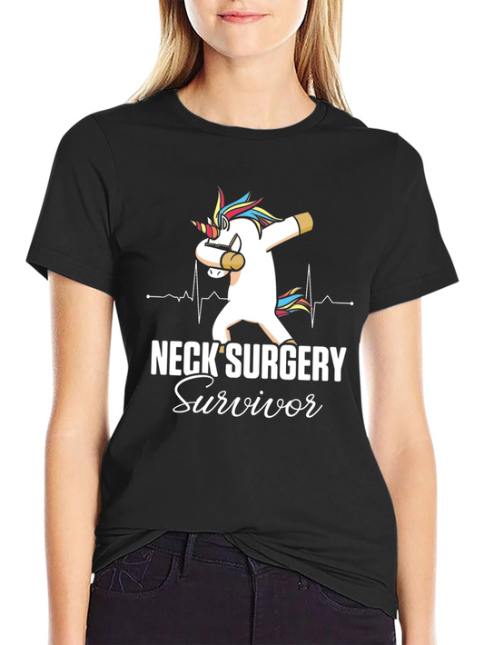 Neck Surgery Survivor Unicorn Dab T-Shirt
