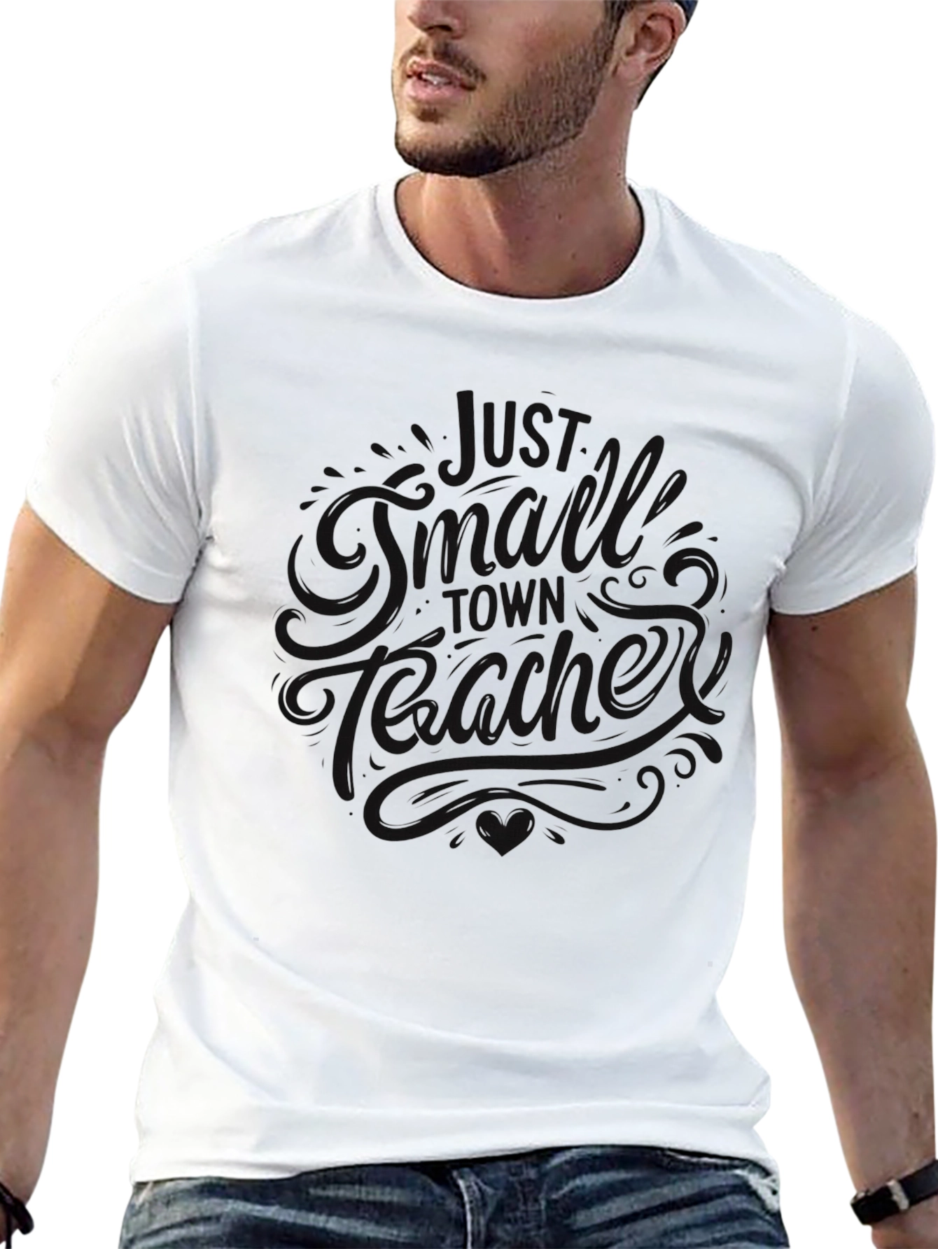 Black Graphic Tee - Just A Small Town Teacher