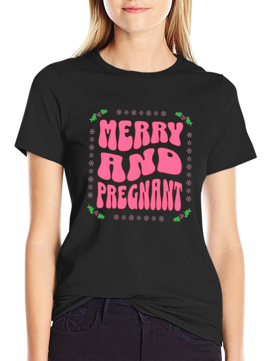 Merry and Pregnant Graphic Tee