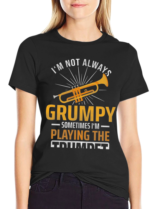 Grumpy Trumpet Player Graphic T-Shirt - Music Lover Tee