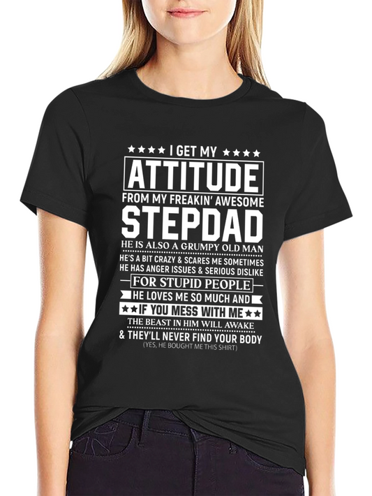 Awesome Stepdad T-Shirt: Attitude & Humor
