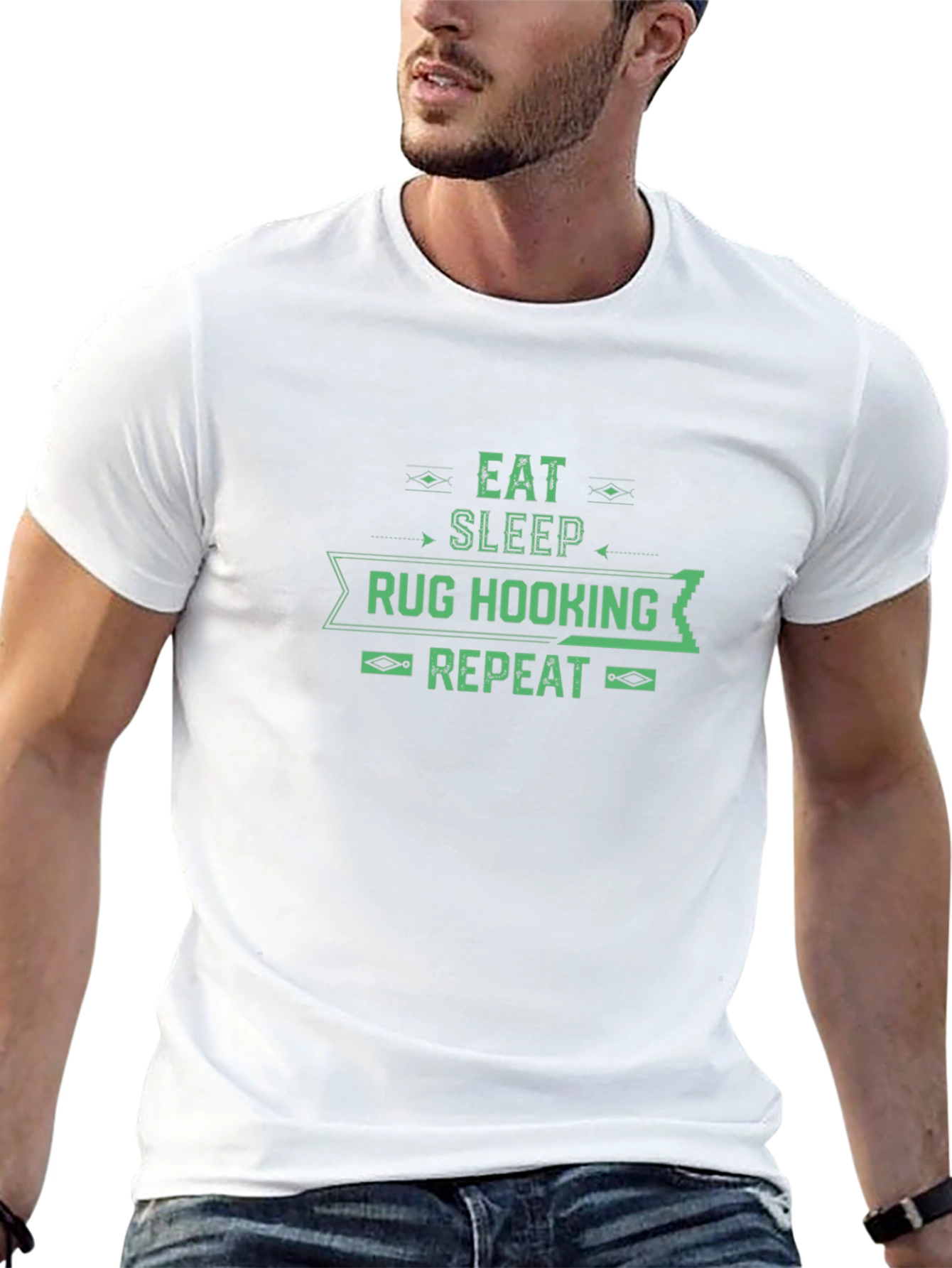 Eat Sleep Rug Hooking Repeat Tee