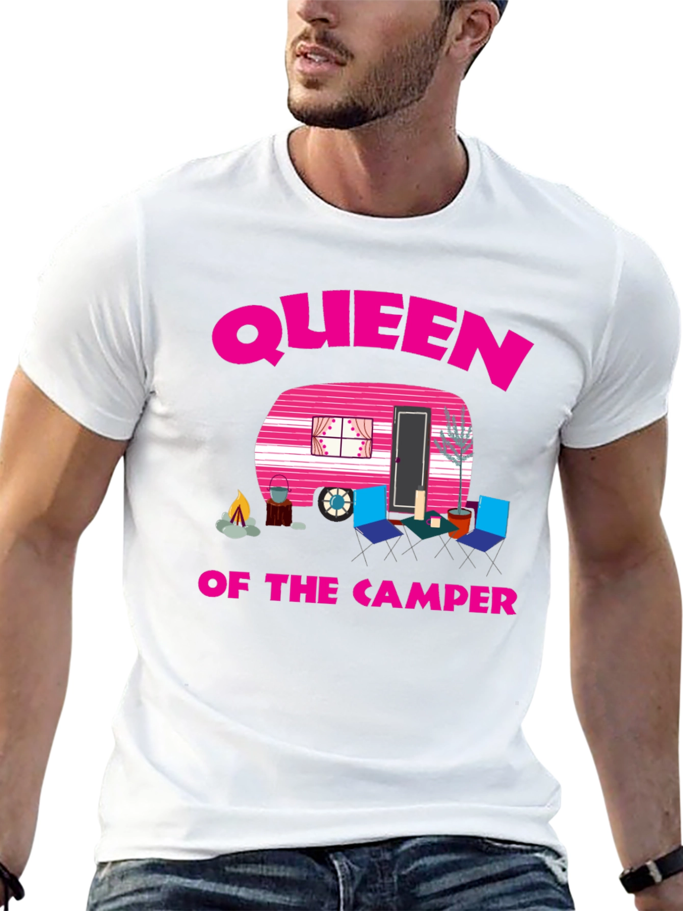 Queen of the Camper Graphic Tee - Camping Lover