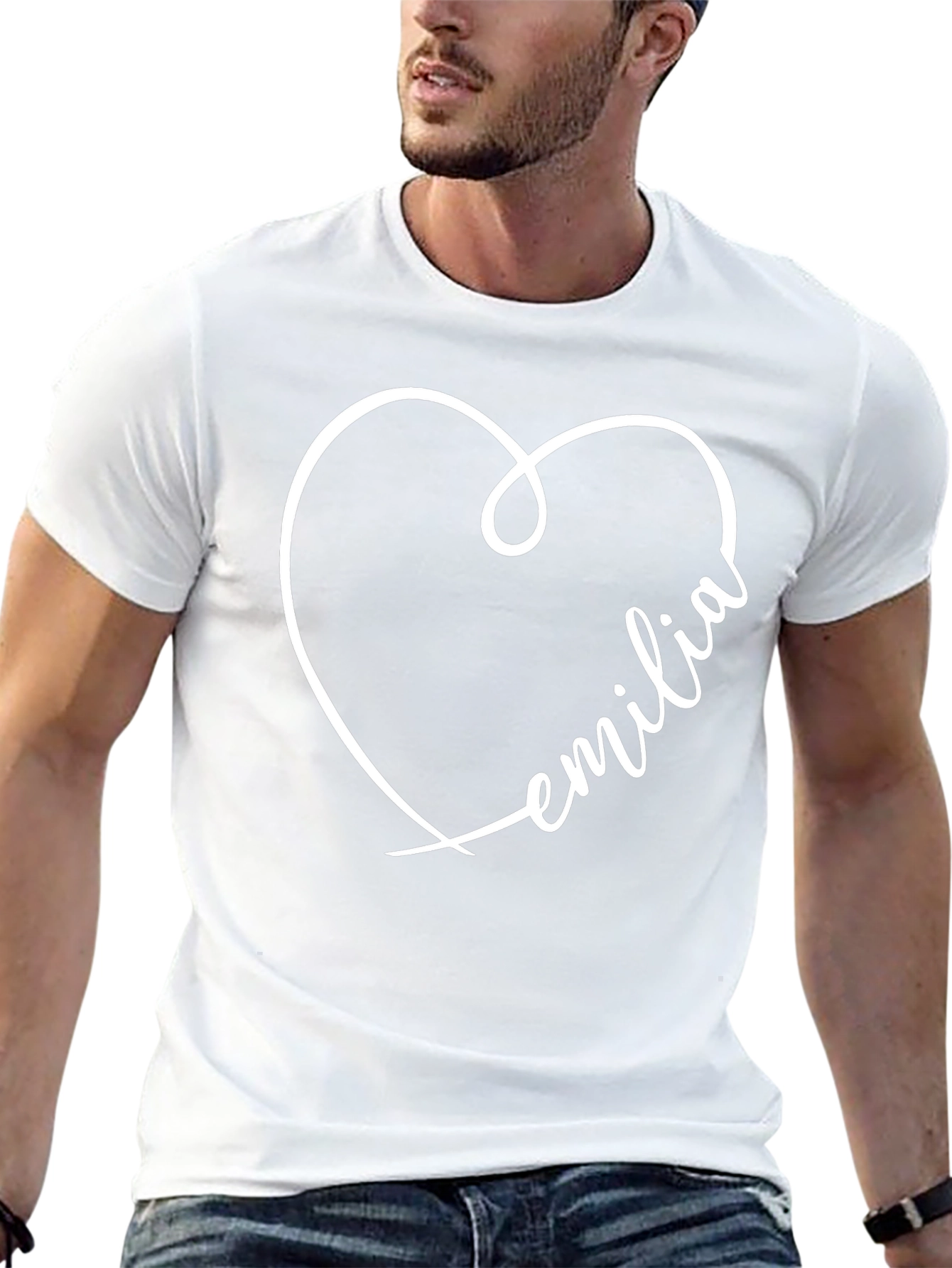 Emilia Heart Graphic Tee - Black