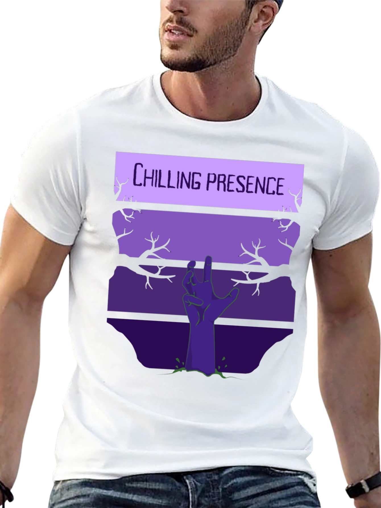 Chilling Presence Graphic T-Shirt