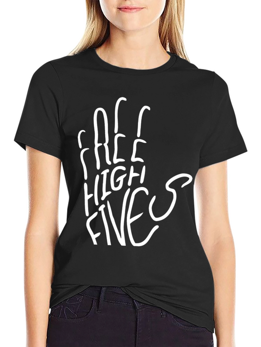 Free High Fives Black Tee - Casual Comfort