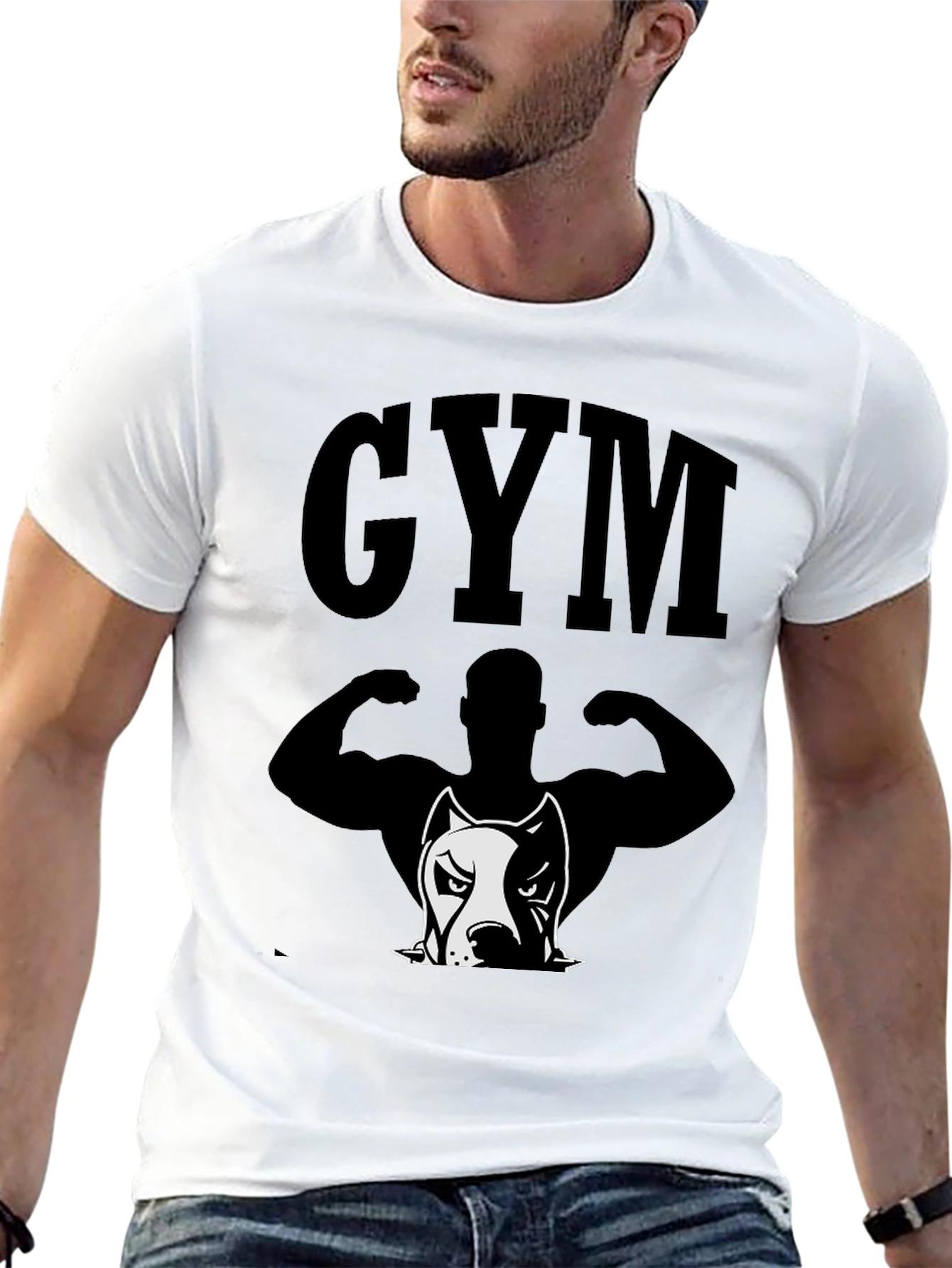 GYM Pitbull Graphic Tee - Bodybuilding Shirt