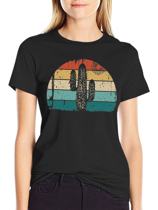 Retro Cactus Sunset Graphic Tee