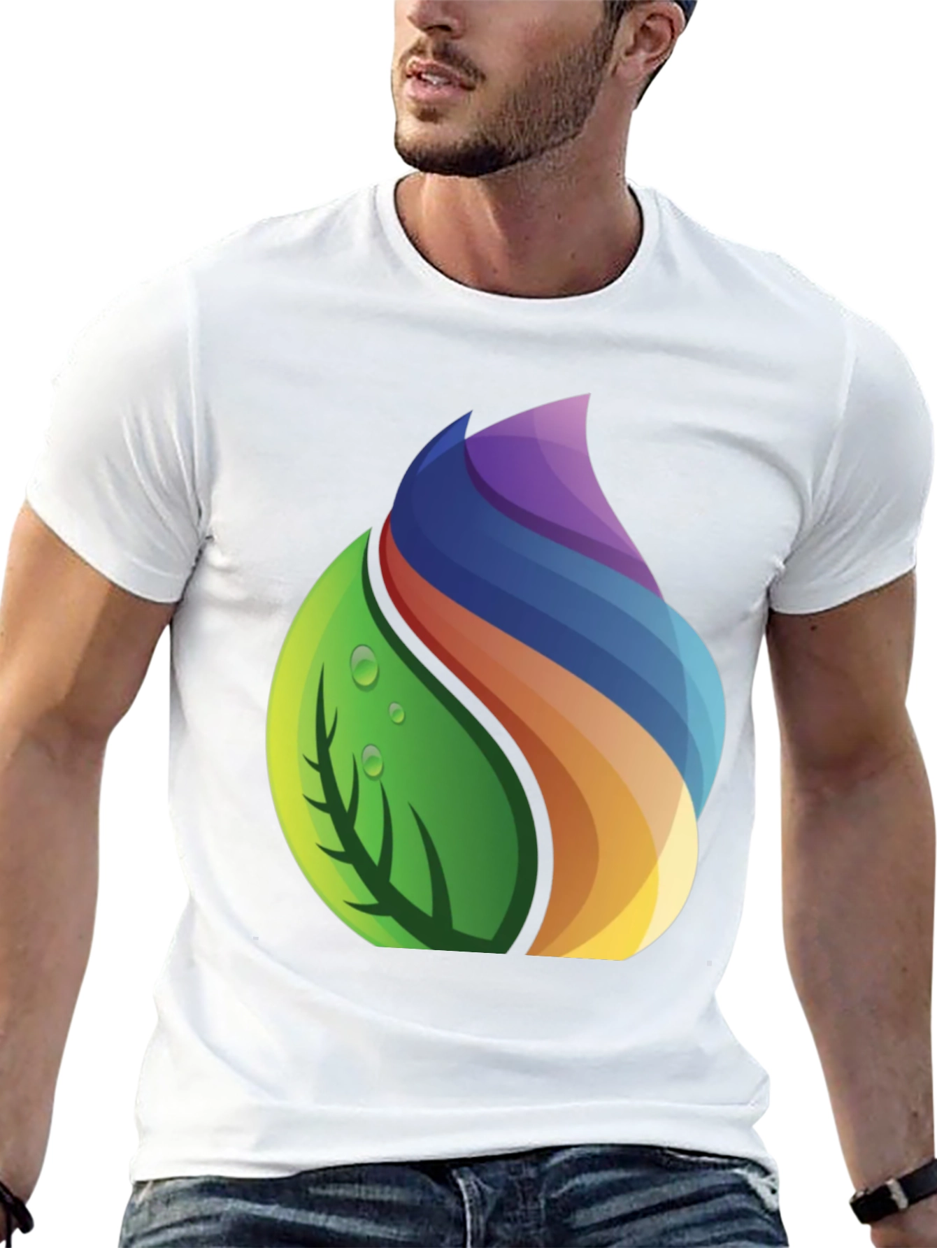 Nature Spectrum Graphic Tee - Soft Black Cotton