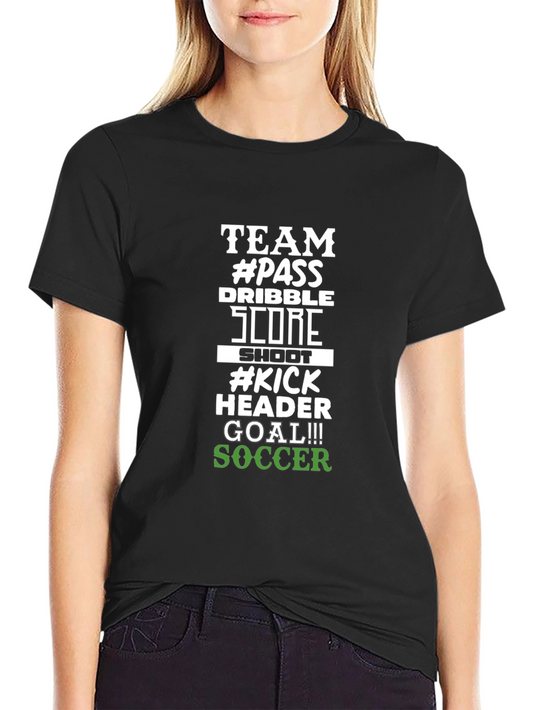 Soccer Team Tee - Pass Score Goal!