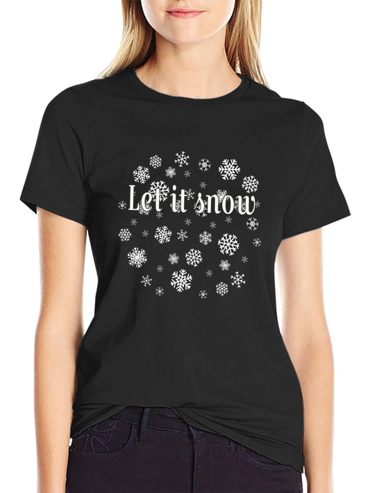 Let It Snow T-Shirt - Holiday Christmas Snowflake Tee