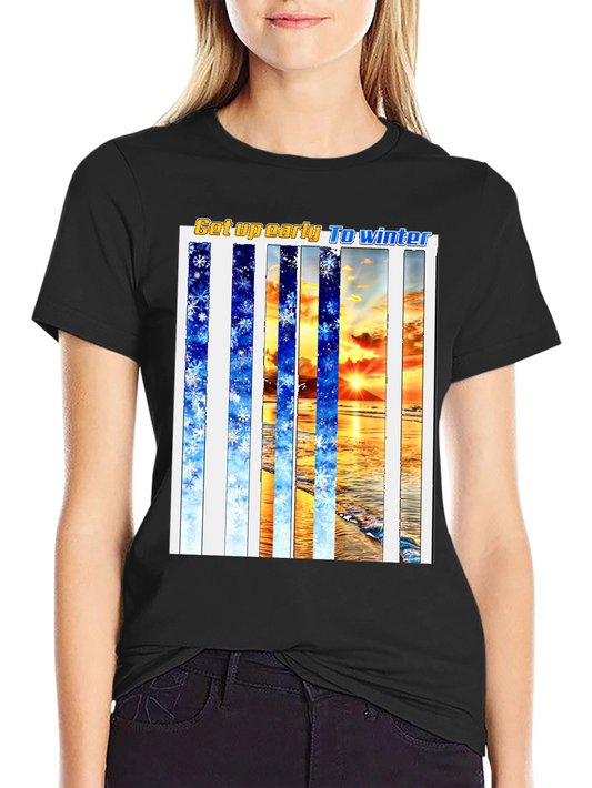 Winter Beach T-Shirt - Get Up Early