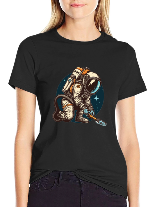 Astronaut Digging T-Shirt - Cool Space Design!