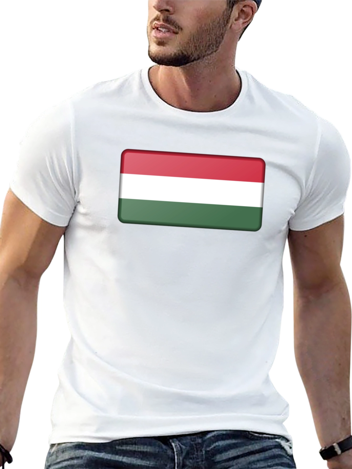 Hungary Flag T-Shirt - Black Casual Tee