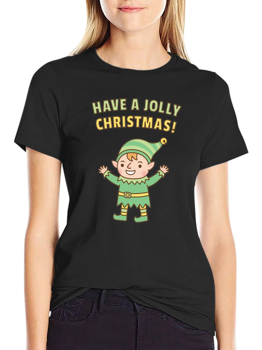 Jolly Christmas Elf Graphic Tee