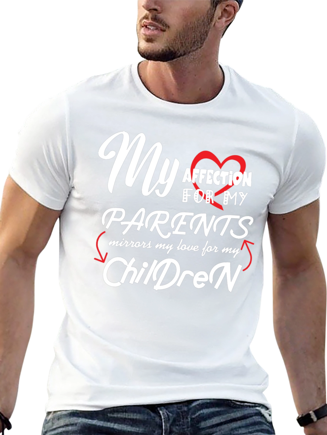 My Affection for Parents/Children Black T-Shirt