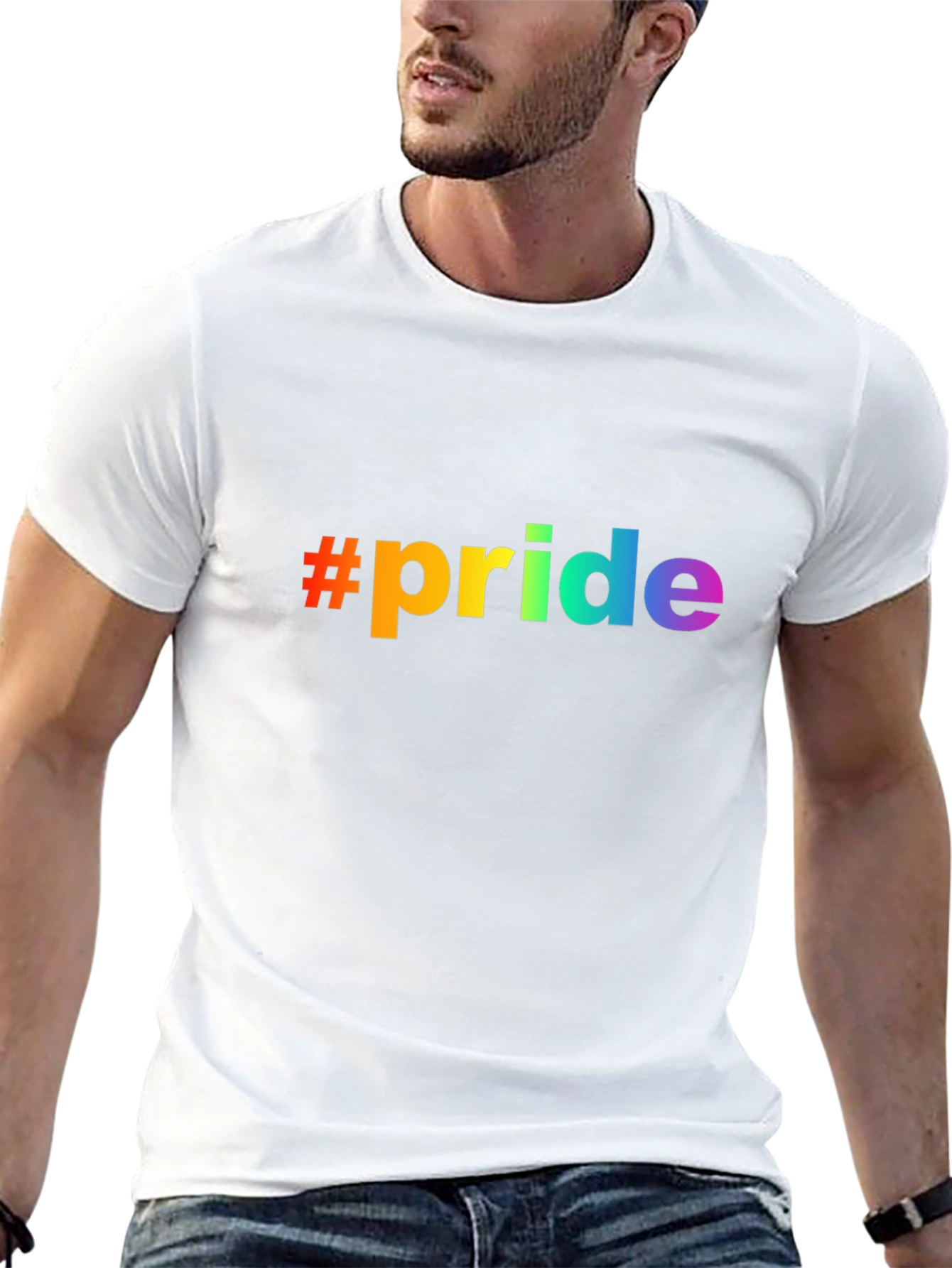 Pride Rainbow Graphic Tee - Black Unisex T-Shirt
