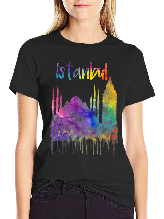 Istanbul Watercolor Graphic T-Shirt - Unisex
