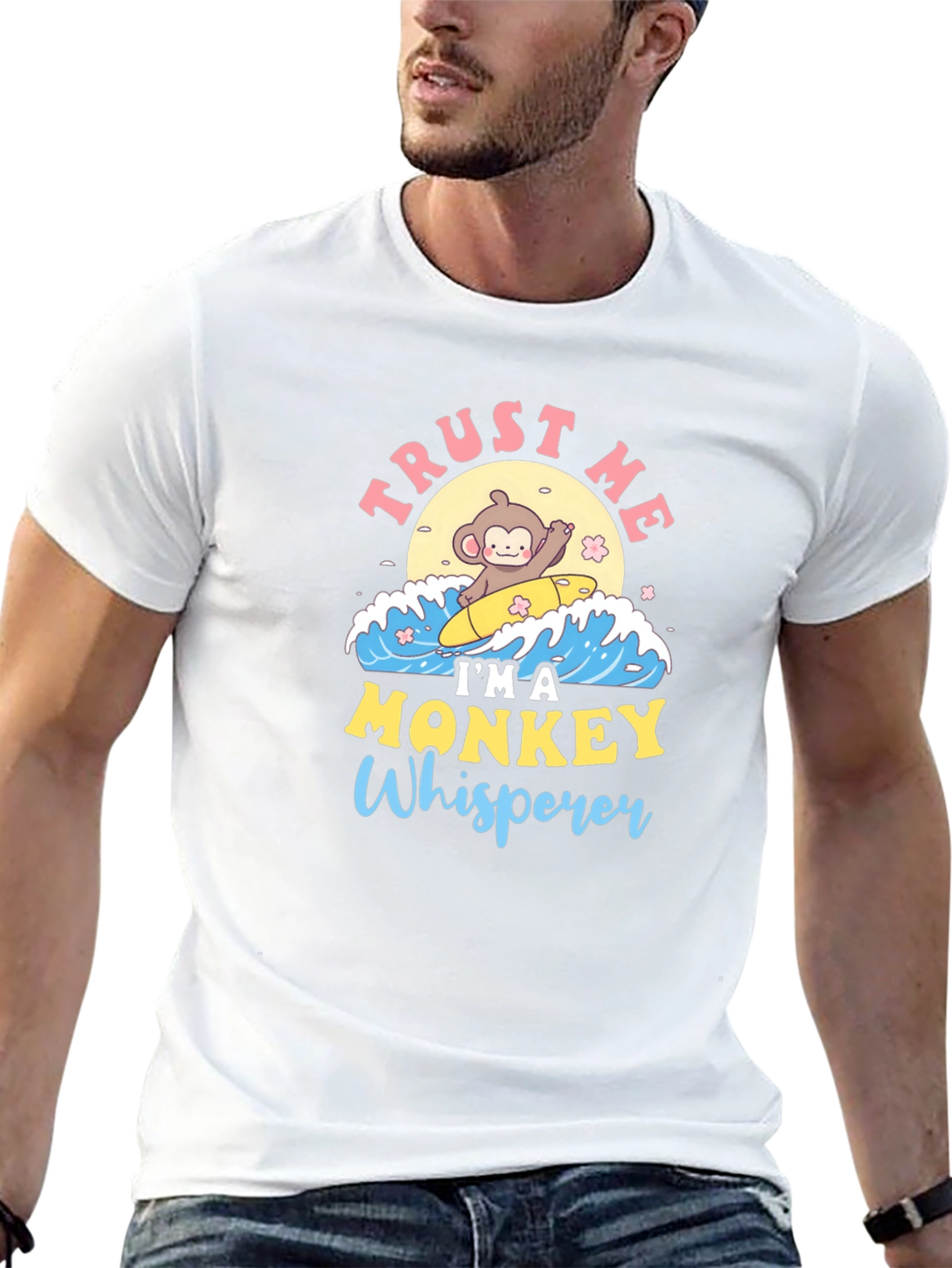 Monkey Whisperer T-Shirt - Cute Surfing Monkey Design