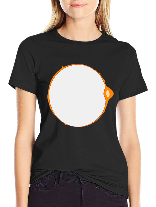 Modern Graphic Tee - Black with Abstract Circle Design