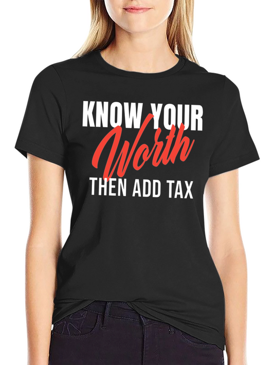 Know Your Worth Black Graphic Tee
