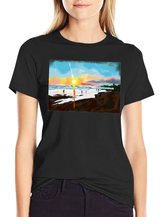 Sunset Beach T-Shirt - Coastal Design