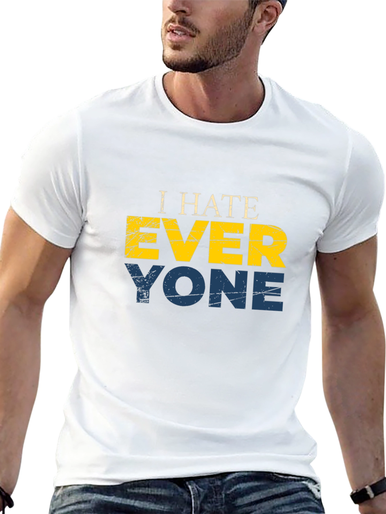 I Hate Everyone Graphic T-Shirt - Black
