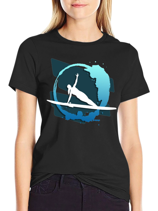 Surfer Silhouette Tee - Coastal Vibe
