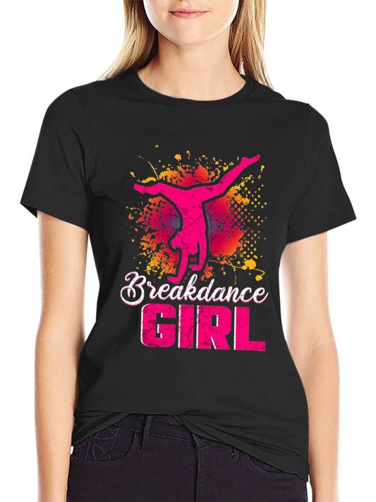 Breakdance Girl Graphic Tee - Stylish Dancer T-Shirt