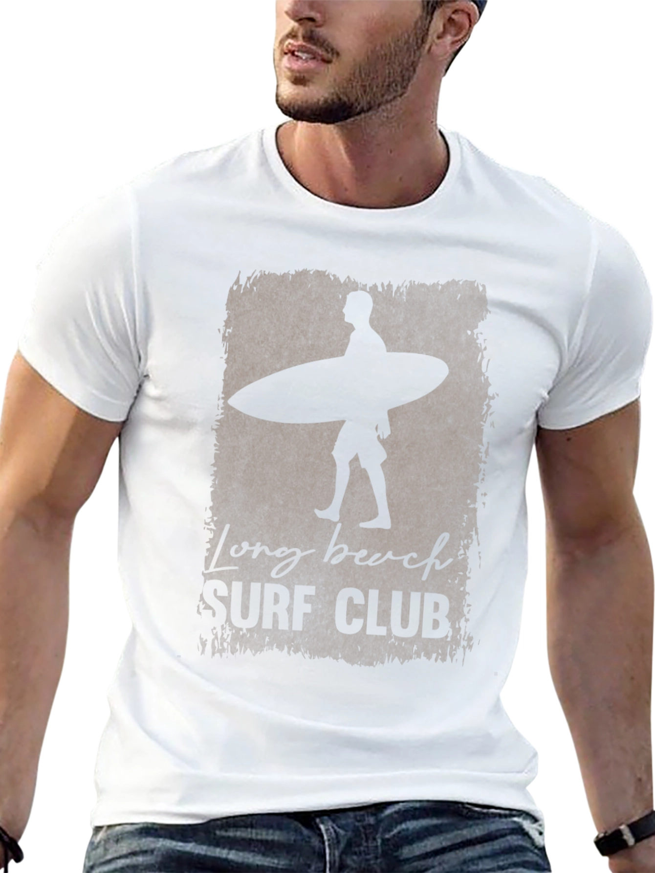 Long Beach Surf Club Black Graphic T-Shirt
