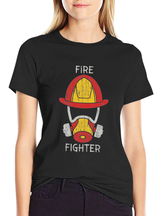Firefighter Helmet Graphic Tee - Heroic Design