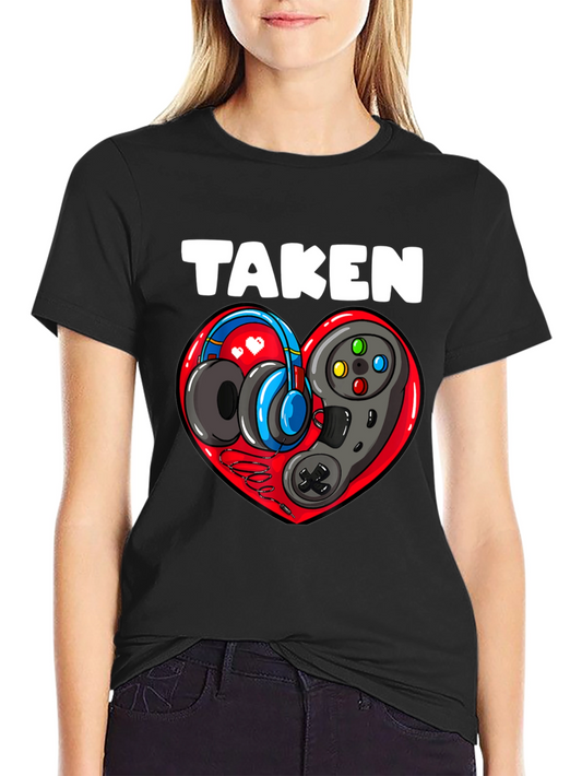 Taken Gamer Heart T-Shirt - Black