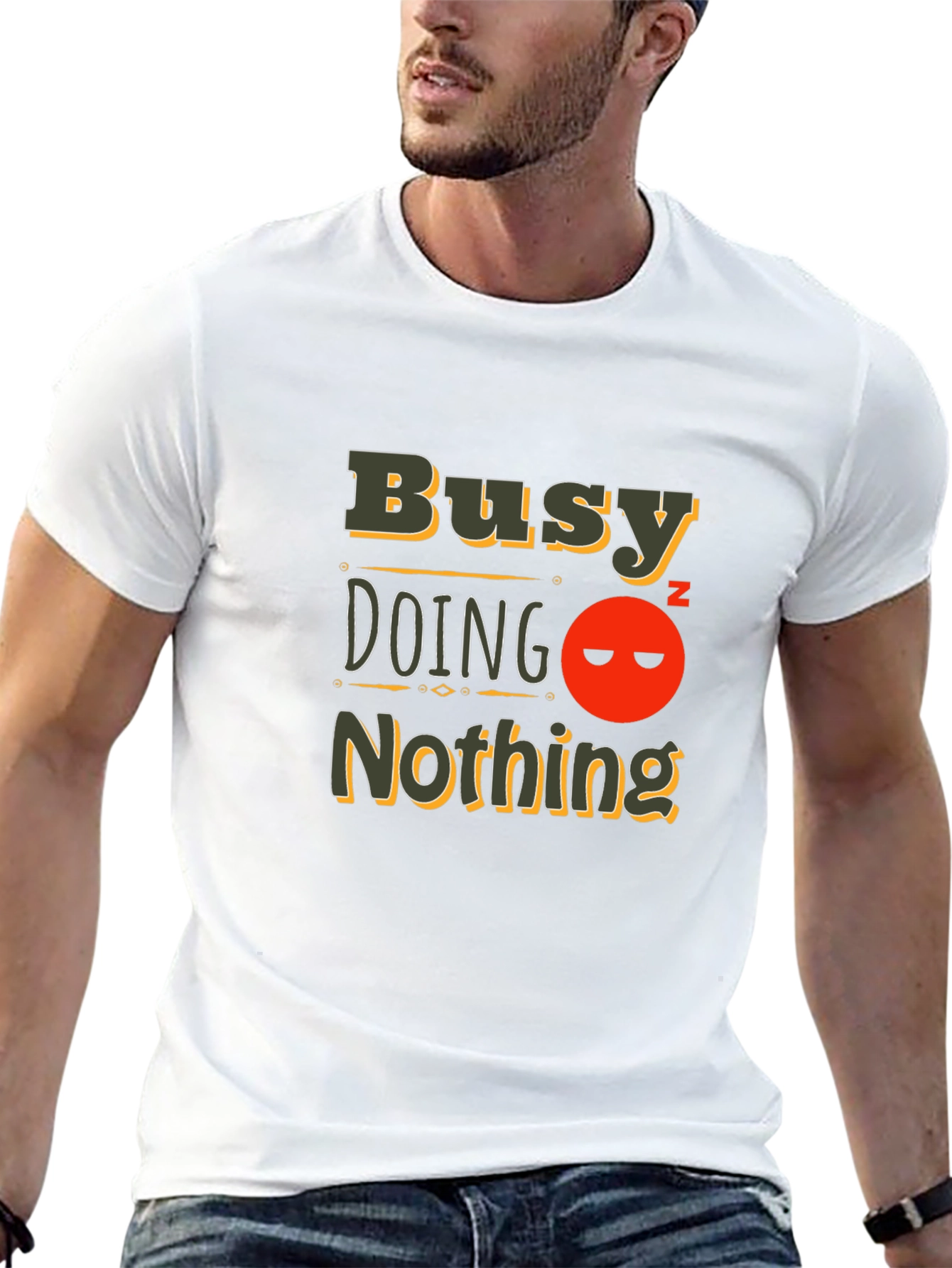 Busy Doing Nothing Black T-Shirt