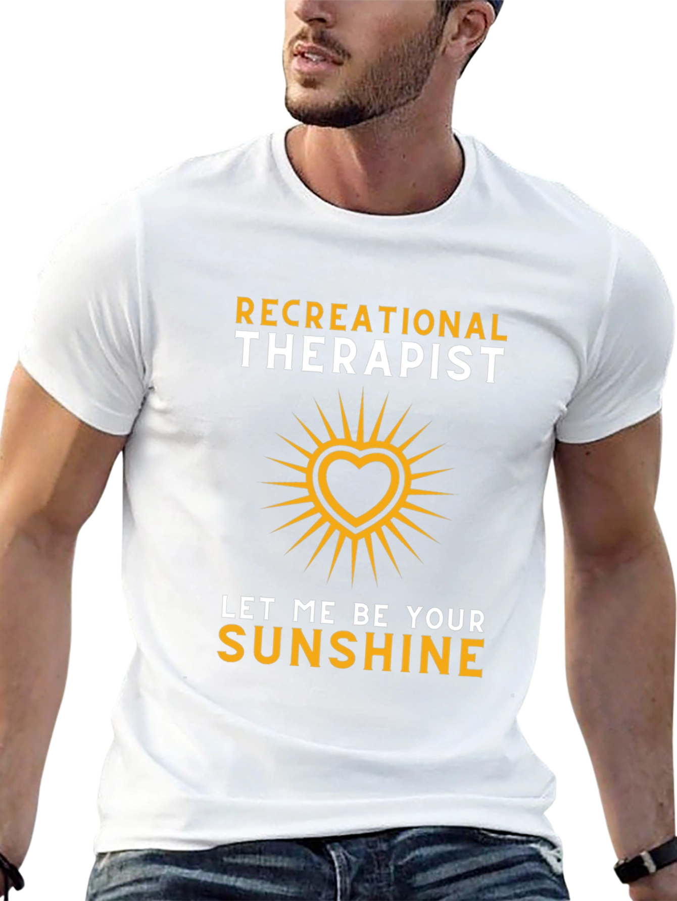 Recreational Therapist Sunshine Heart Graphic T-Shirt