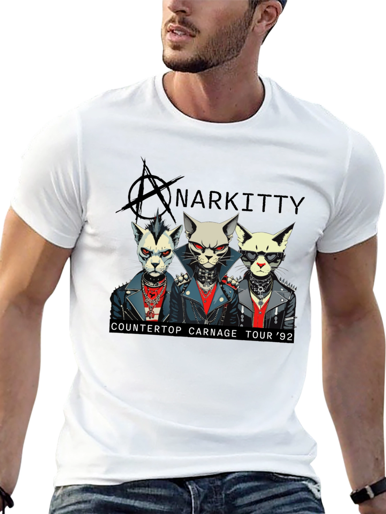 Anarkitty Countertop Carnage 92 Black T-Shirt