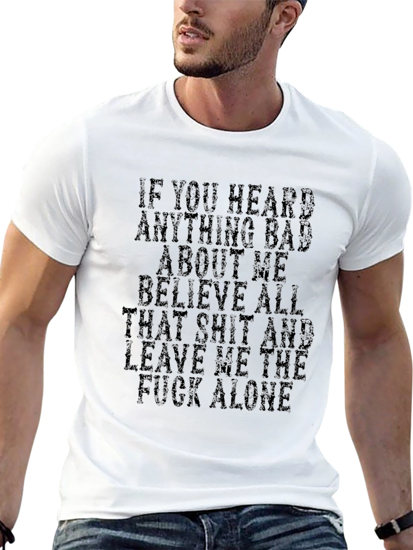 Sarcastic Graphic Tee - Leave Me Alone