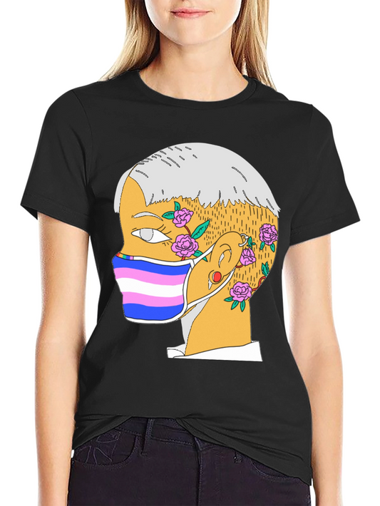 Illustrated Portrait T-Shirt - Unique Graphic Tee