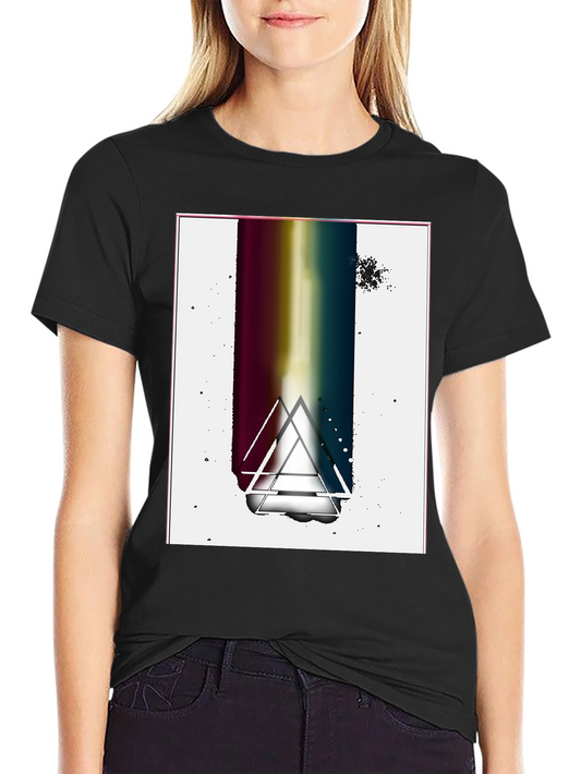 Abstract Graphic Tee - Black Cotton Blend