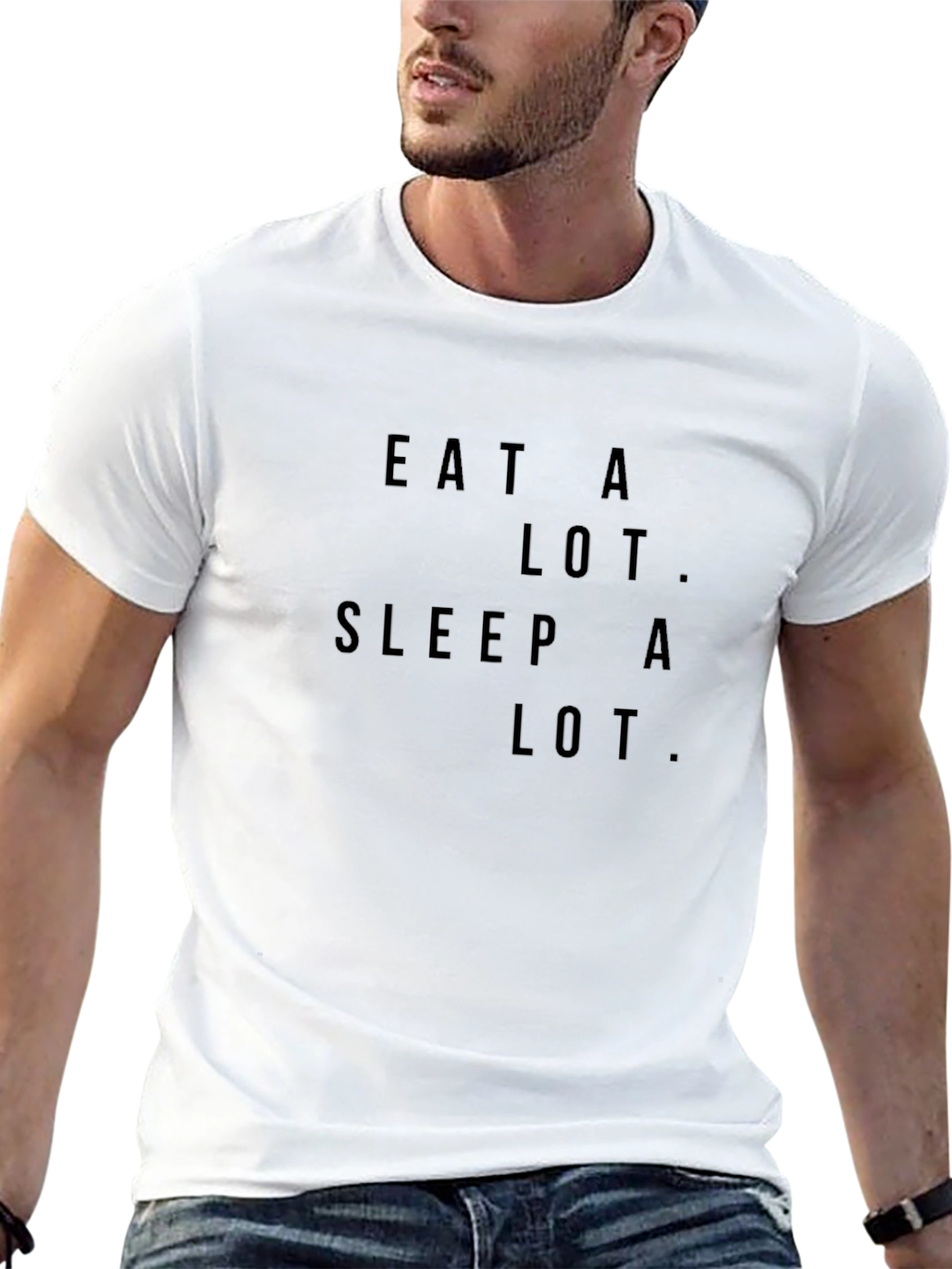 Eat Sleep Repeat Black Graphic Tee