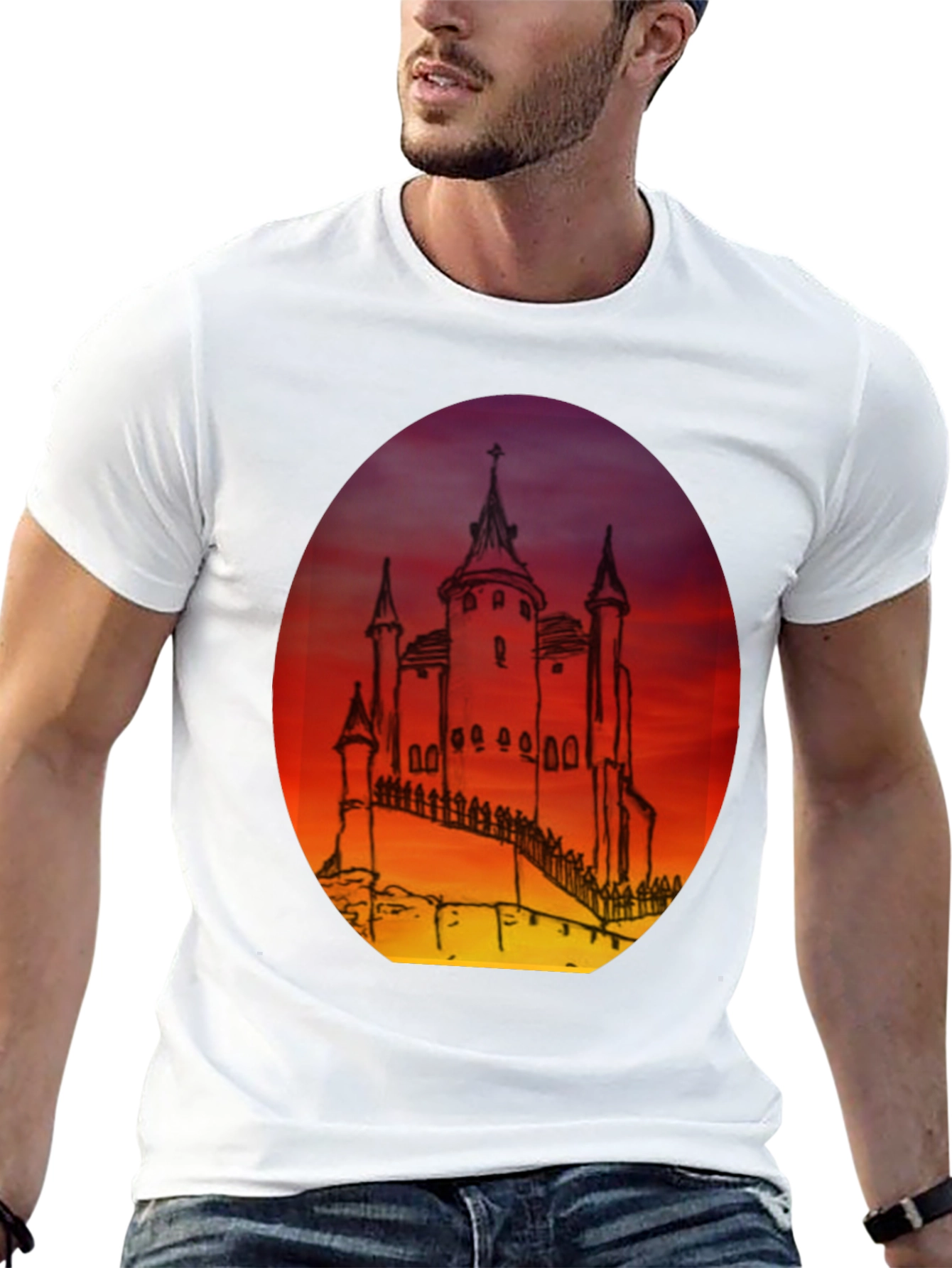 Castle Sunset Graphic Tee