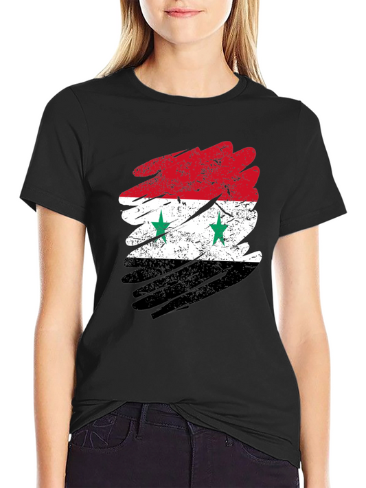 Syria Flag Distressed T-Shirt