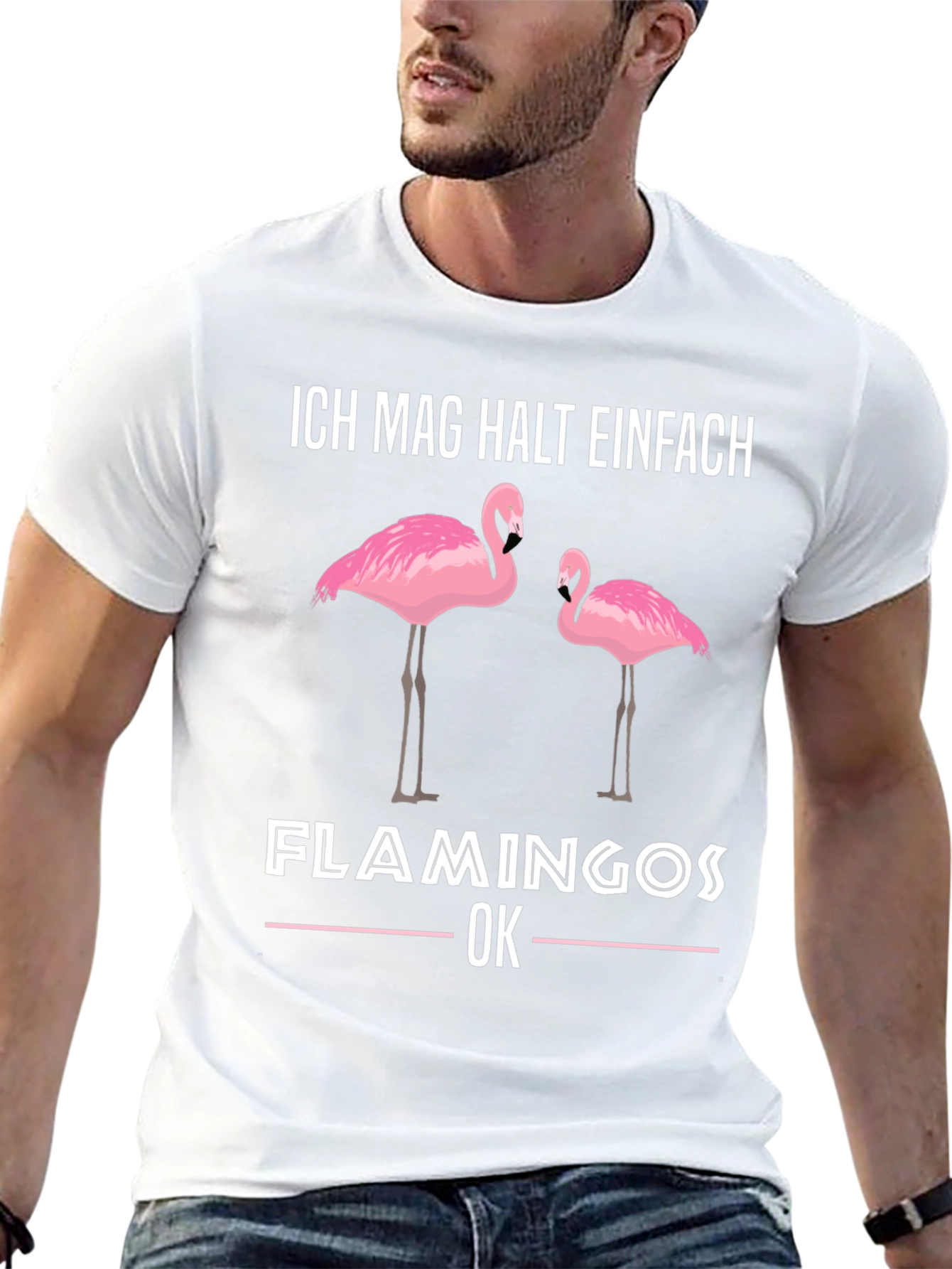 Flamingo Graphic T-Shirt - Ich Mag Halt Einfach Design