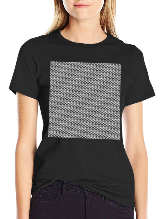 Chainmail Pattern Black T-Shirt