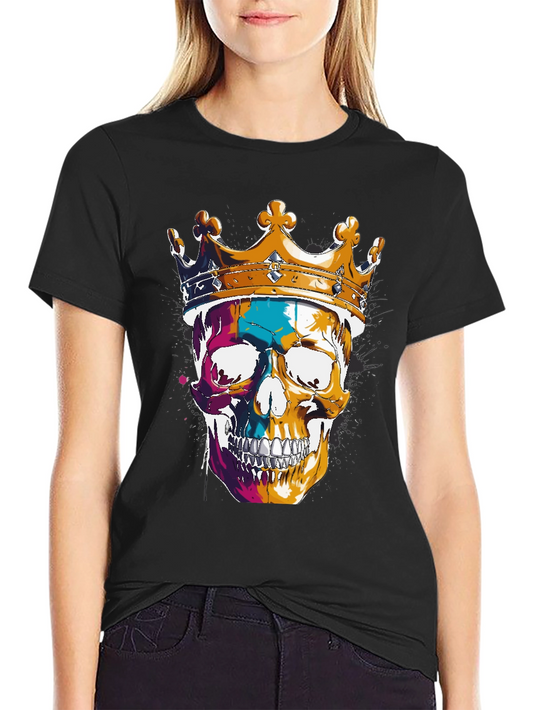 Skull King T-Shirt - Graphic Print Tee