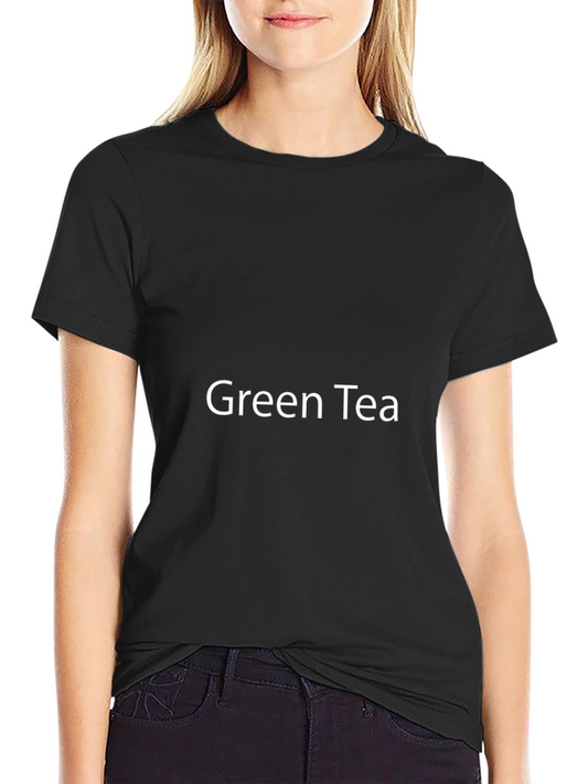 Mens Black T-Shirt - Green Tea