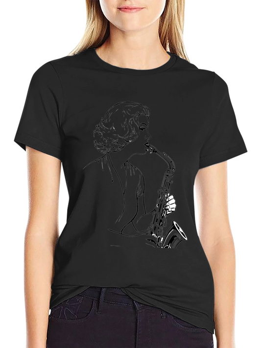 Saxophone Player Graphic Tee