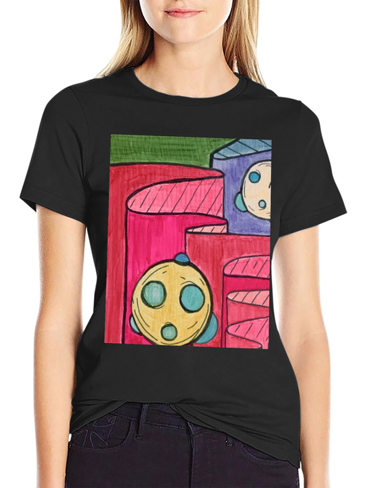 Abstract Graphic Print T-Shirt - Modern Art Tee