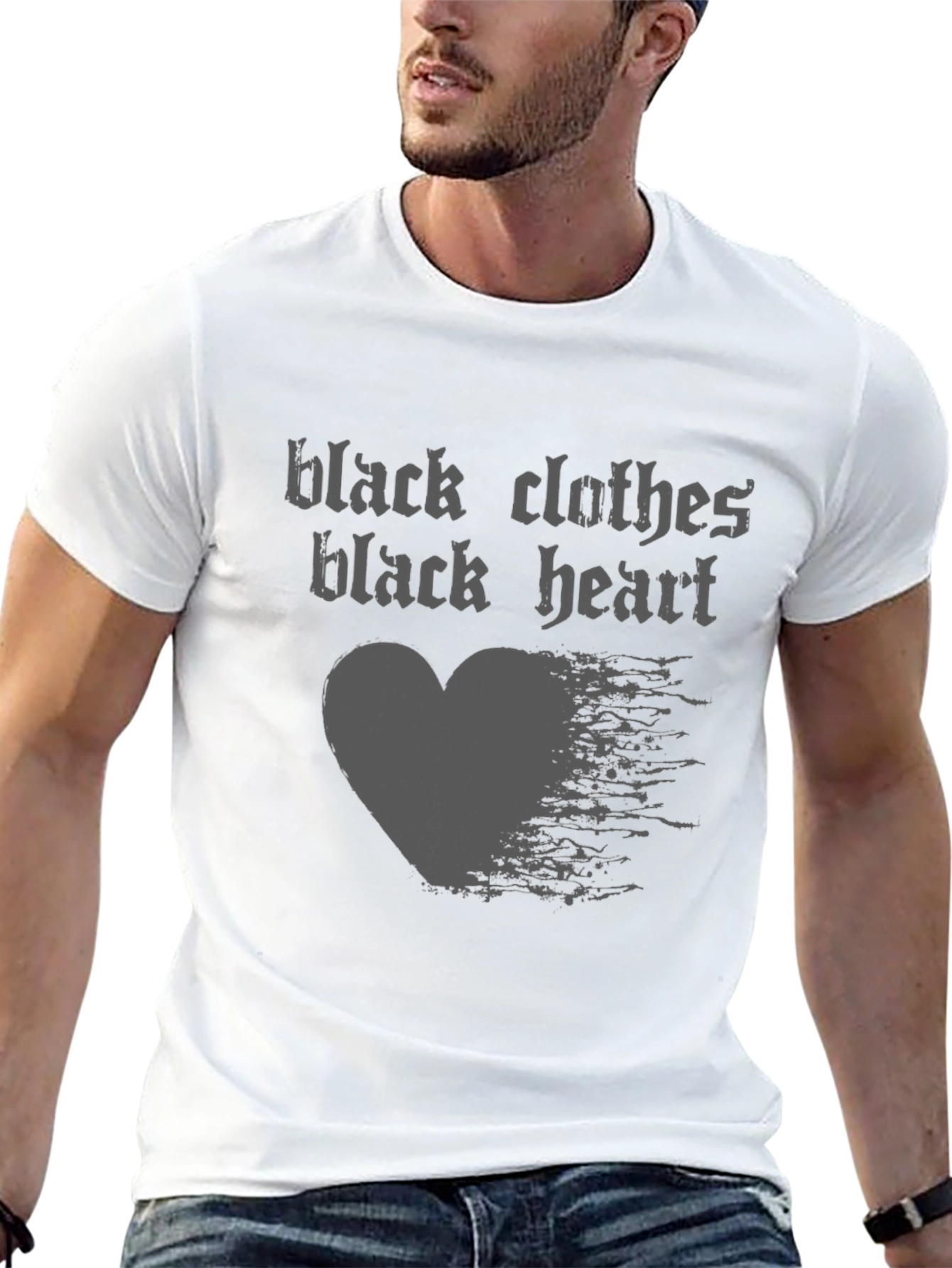 Black Clothes Black Heart Graphic T-Shirt