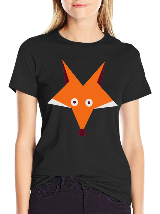 Fox Graphic Black T-Shirt - Cool Animal Tee